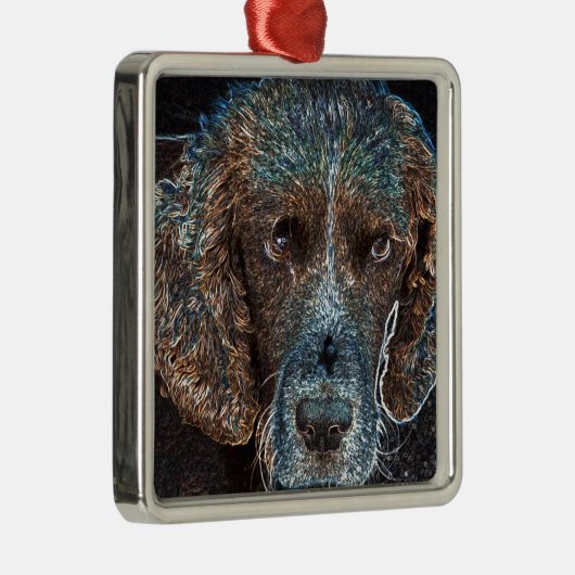 Engelse Springer Metalen Ornament (Rechts)