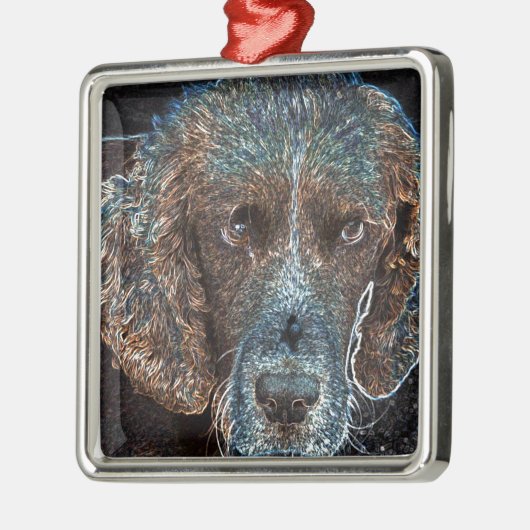 Engelse Springer Metalen Ornament (Links)