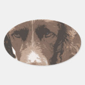 Engelse Springer Ovale Sticker (Voorkant)