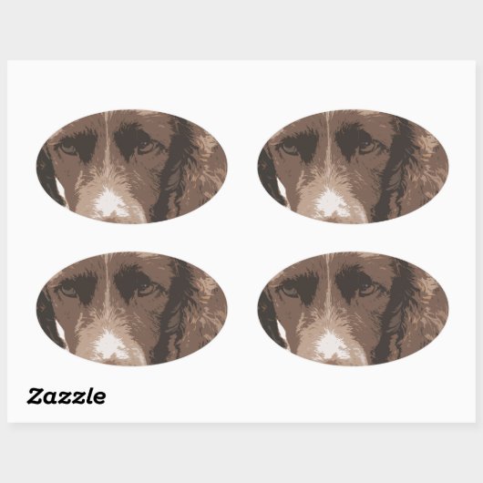 Engelse Springer Ovale Sticker (Vel)