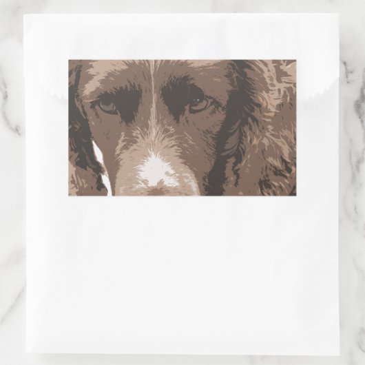 Engelse Springer Rechthoekige Sticker (Tas)