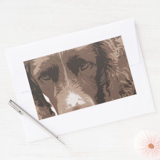 Engelse Springer Rechthoekige Sticker (Envelop)