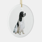 Engelse Springer Spaniel (A) - zwart en wit Keramisch Ornament (Rechts)