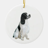 Engelse Springer Spaniel (A) - zwart en wit Keramisch Ornament (Voorkant)