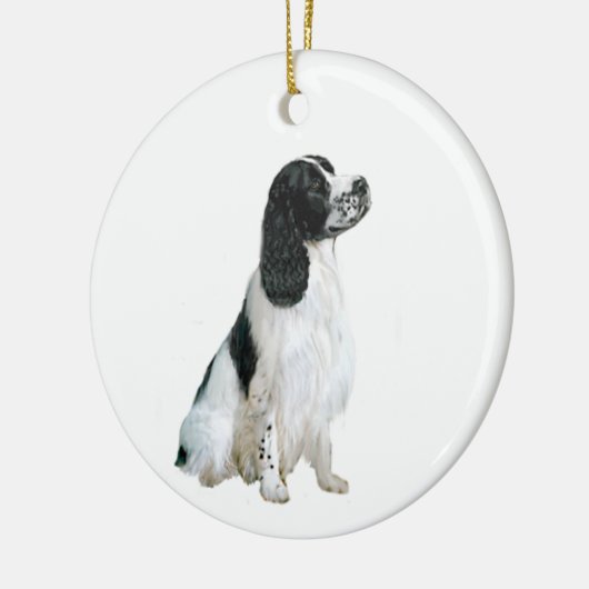 Engelse Springer Spaniel (A) - zwart en wit Keramisch Ornament (Links)