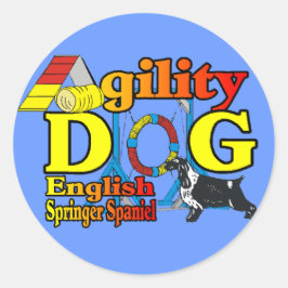 Engelse Springer Spaniel Agility Gifts Ronde Sticker