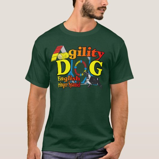 Engelse Springer Spaniel Agility Gifts T-shirt (Voorkant)