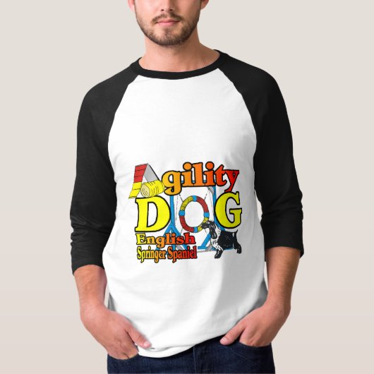 Engelse Springer Spaniel Agility Gifts T-shirt (Voorkant)