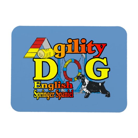 Engelse Springer Spaniel Agility Magneet (Horizontaal)