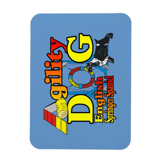 Engelse Springer Spaniel Agility Magneet (Verticaal)
