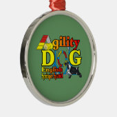 Engelse Springer Spaniel Agility Metalen Ornament (Rechts)