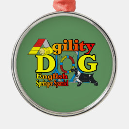 Engelse Springer Spaniel Agility Metalen Ornament