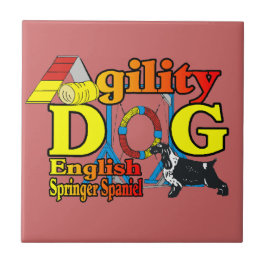 Engelse Springer Spaniel Agility Tegeltje