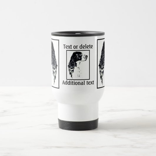 Engelse Springer Spaniel  Art, gepersonaliseerd Reisbeker (Center)