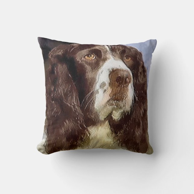 Engelse Springer Spaniel Art Kussen (Voorkant)