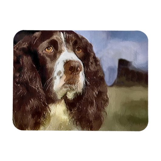 Engelse Springer Spaniel Art Magneet (Horizontaal)