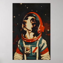 Engelse Springer Spaniel Astronaut Poster, Engels Poster