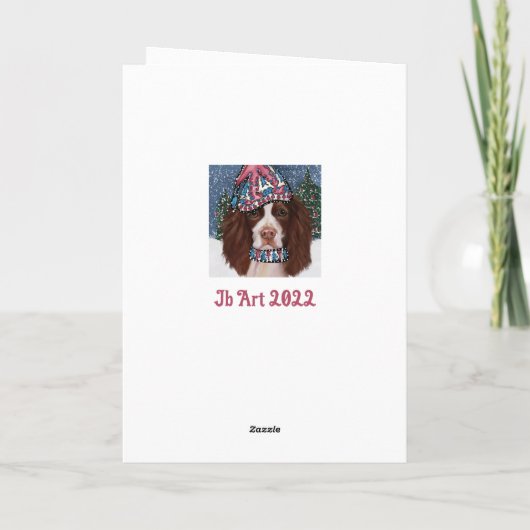 ENGELSE SPRINGER SPANIEL BEDANKKAART (Achterkant)