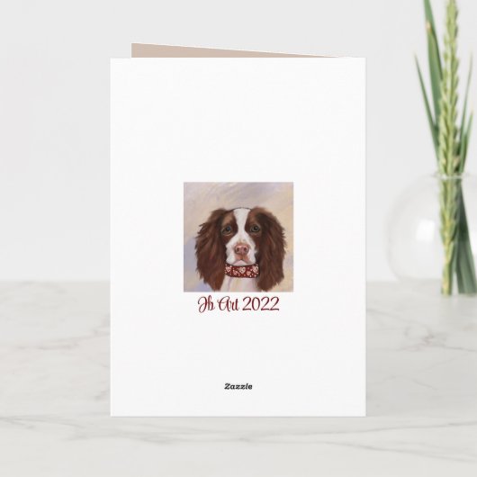 ENGELSE SPRINGER SPANIEL BEDANKKAART (Achterkant)