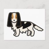 Engelse Springer Spaniel Black Tri Cartoon Briefkaart (Voorkant)