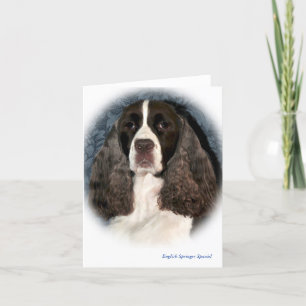 Engelse Springer Spaniel Blank Note Card Kaart
