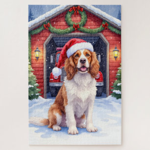 Engelse Springer Spaniel Brandweerkazerne Kerstman Legpuzzel