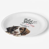 Engelse Springer Spaniel Bruiloft Dank u Papieren Bordje (Gekanteld)