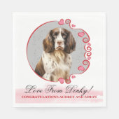 Engelse Springer Spaniel bruiloft servet met foto (Voorkant)