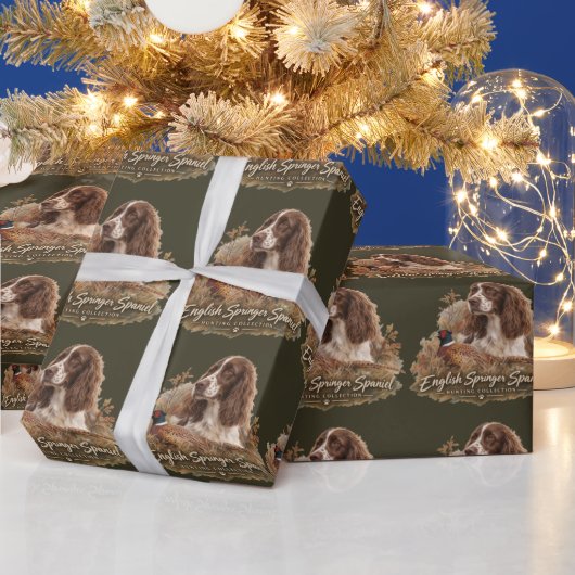 Engelse Springer Spaniel Cadeaupapier (Feestdagen)