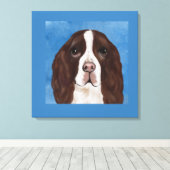 ENGELSE SPRINGER SPANIEL   CANVAS AFDRUK (Insitu (Houten vloer))