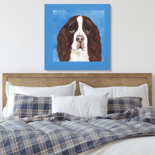 ENGELSE SPRINGER SPANIEL   CANVAS AFDRUK (Insitu (Slaapkamer))