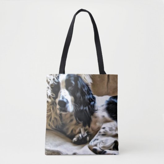Engelse Springer Spaniel Canvas tas (Voorkant)