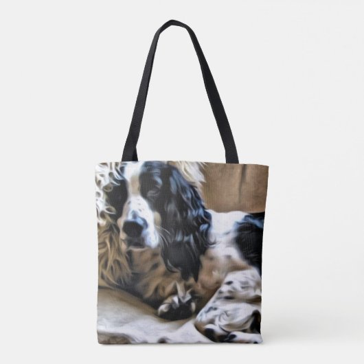 Engelse Springer Spaniel Canvas tas (Achterkant)