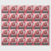 Engelse Springer Spaniel Car Hearts Valentijns Cadeaupapier (Vlak)