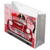 Engelse Springer Spaniel Car Hearts Valentijns Groot Cadeauzakje (Voorkant Gekanteld)