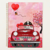 Engelse Springer Spaniel Car Hearts Valentijns Planner (Voorkant)