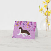 Engelse Springer Spaniel Celebration Kaart (Gele Bloem)