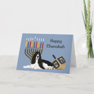 Engelse Springer Spaniel Chanoeka Kaart Menorah Dr