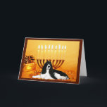 Engelse Springer Spaniel Chanukah Kaart Menorah<br><div class="desc">Het herdenken van familie en vrienden tijdens het Chanoekaseizoen is een prachtige manier om contact te houden met de mensen waar je van houdt en waar je om geeft. Ik heb met liefde en zorg een Chanoekaartje voor honden gemaakt en ik ben er zeker van dat iedereen die van honden...</div>