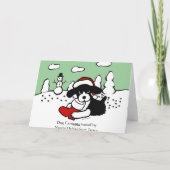 Engelse Springer Spaniel Christmas Cartoon Feestdagen Kaart (Achterkant)