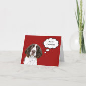 Engelse Springer Spaniel Christmas Kaart (Voorkant)