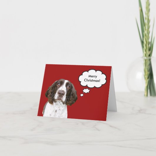 Engelse Springer Spaniel Christmas Kaart (Voorkant)