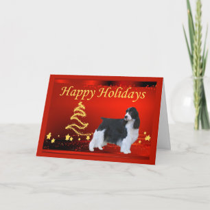 Engelse Springer Spaniel Christmas Kaart Stars