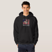 Engelse Springer Spaniel Dad Usa American Flag Dog Hoodie (Voorkant volledig)