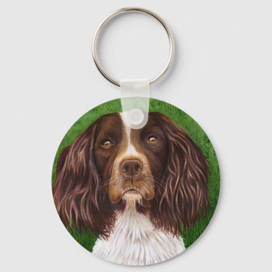 Engelse Springer Spaniel Dog Art - Majoor Sleutelhanger (Voorkant)