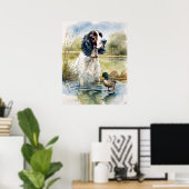 Engelse Springer Spaniel - Dog Art Print (Thuiskantoor)