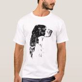 Engelse Springer Spaniel  Dog Art T-shirt (Voorkant)