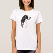 Engelse Springer Spaniel  Dog Art T-shirt (Voorkant)