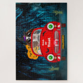 Engelse Springer Spaniel dog Car Scary Halloween Legpuzzel (Verticaal)