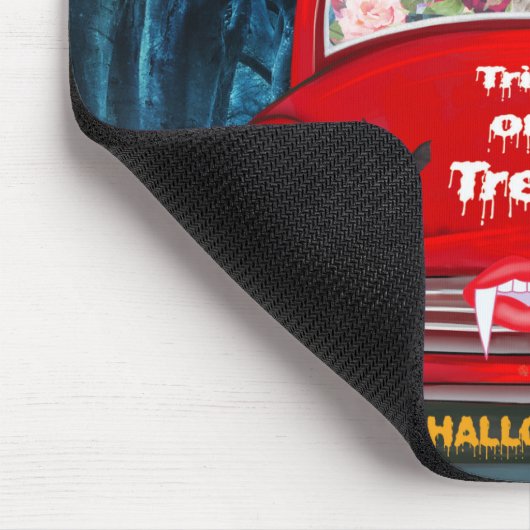 Engelse Springer Spaniel dog Car Scary Halloween Muismat (Hoek)